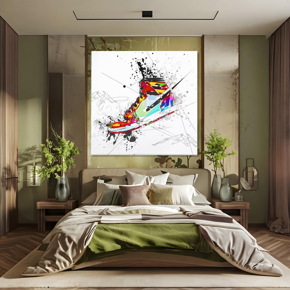 Leinwand Premium Canvas Wandkunst, LuxCanva® B1050, Air Jordan, Kinderzimmer, Basketball, Sport, Nike, Schlafzimmer, lebendige Farben