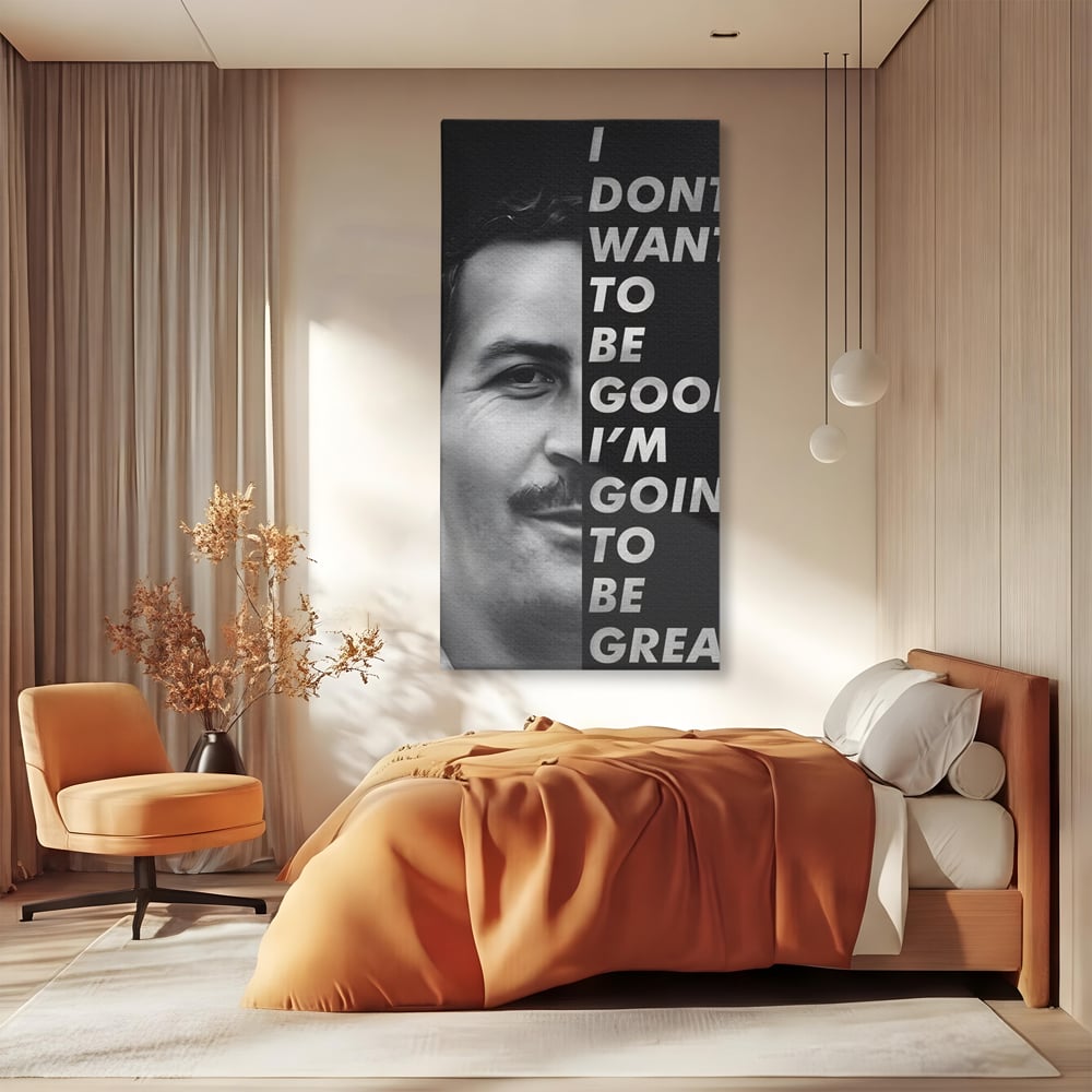 Tablou Canvas Premium LuxCanva® B1051, Pablo Escobar , Birou, Columbia, Baron, Escobar, Culori Vibrante