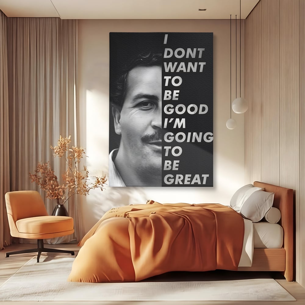 Tablou Canvas Premium LuxCanva® B1051, Pablo Escobar , Birou, Columbia, Baron, Escobar, Culori Vibrante