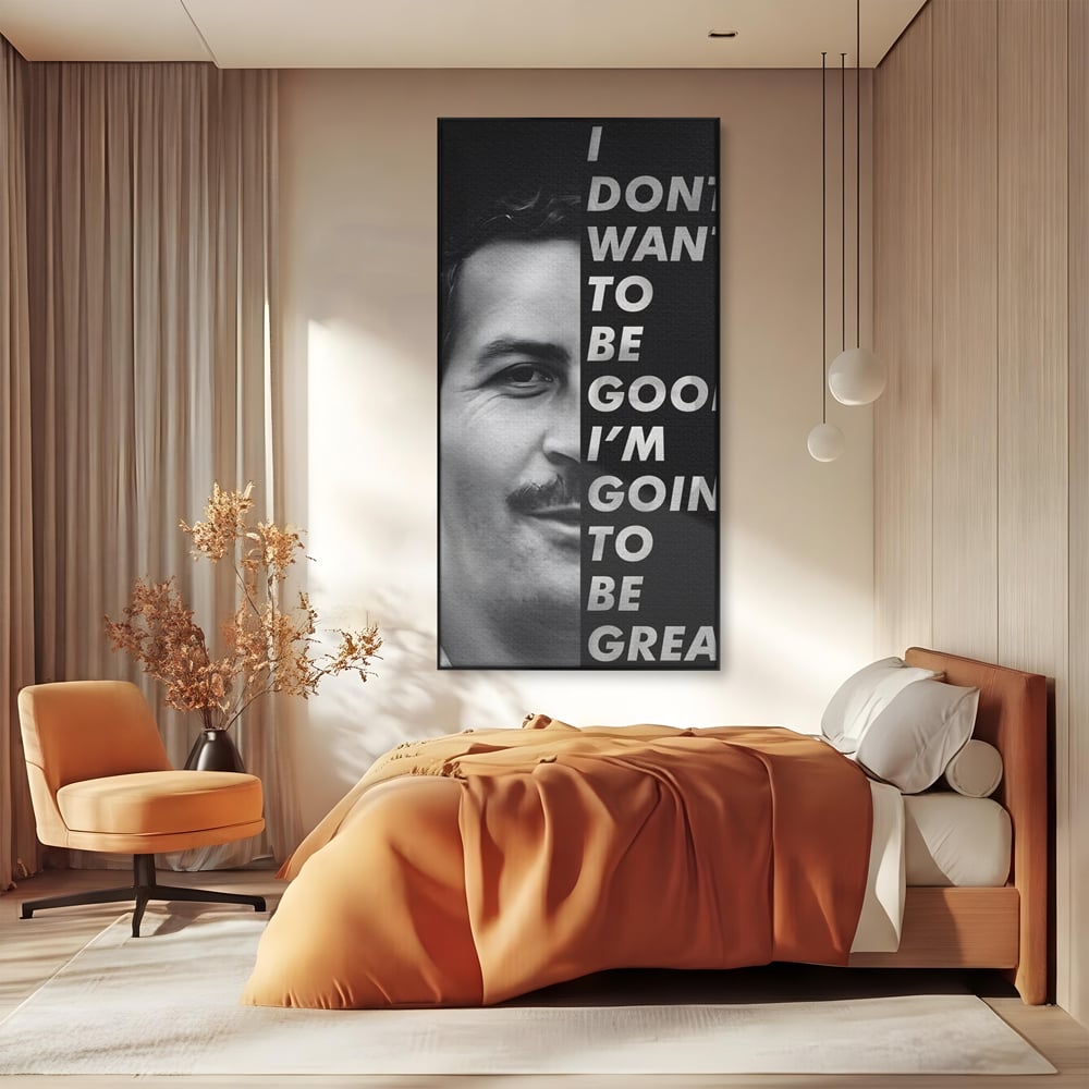 Tablou Canvas Premium LuxCanva® B1051, Pablo Escobar , Birou, Columbia, Baron, Escobar, Culori Vibrante