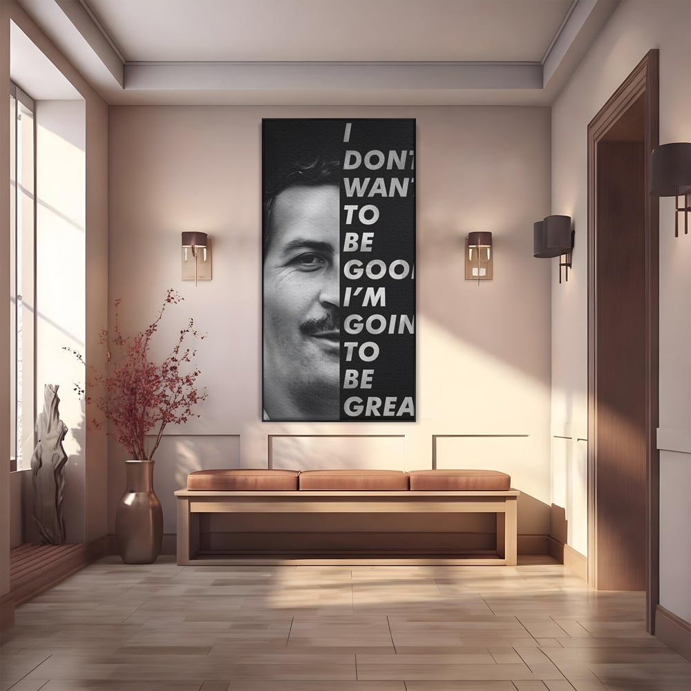 Tablou Canvas Premium LuxCanva® B1051, Pablo Escobar , Birou, Columbia, Baron, Escobar, Culori Vibrante