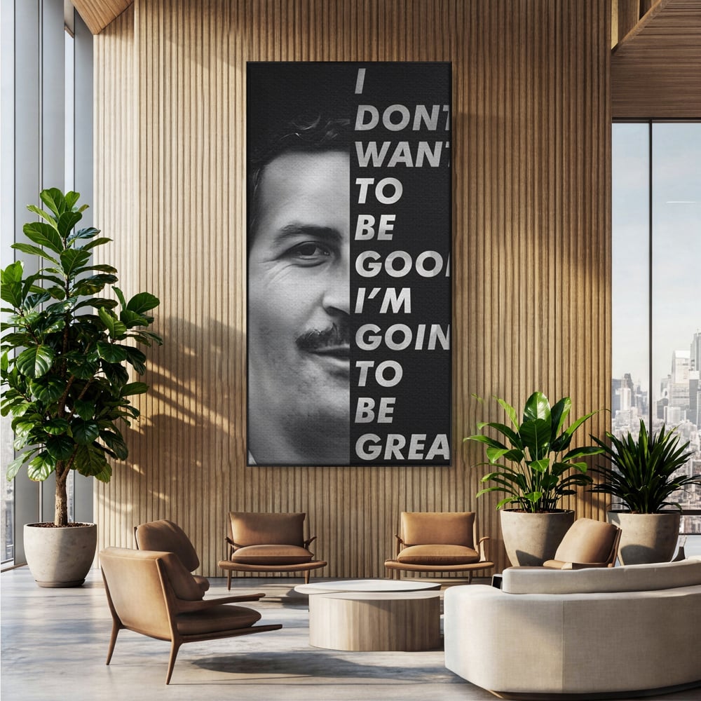 Tablou Canvas Premium LuxCanva® B1051, Pablo Escobar , Birou, Columbia, Baron, Escobar, Culori Vibrante