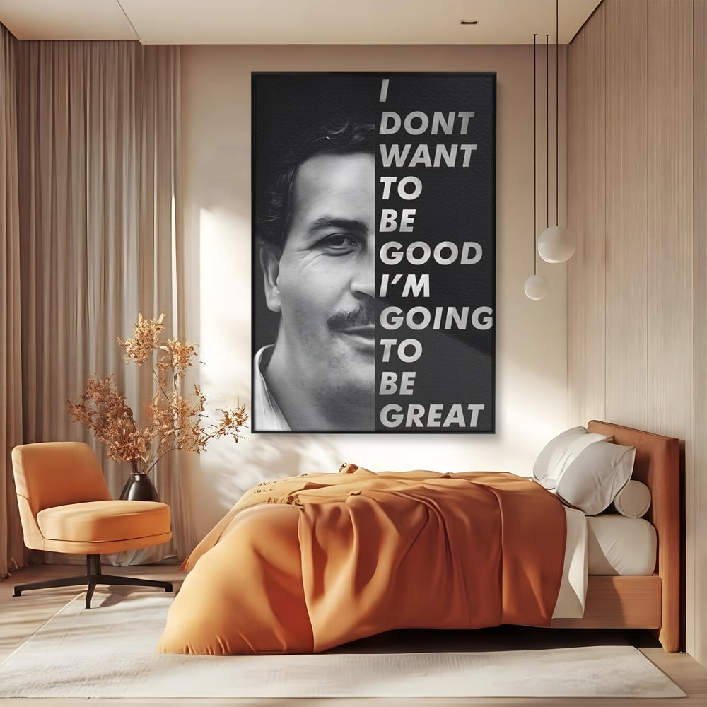 Tablou Canvas Premium LuxCanva® B1051, Pablo Escobar , Birou, Columbia, Baron, Escobar, Culori Vibrante