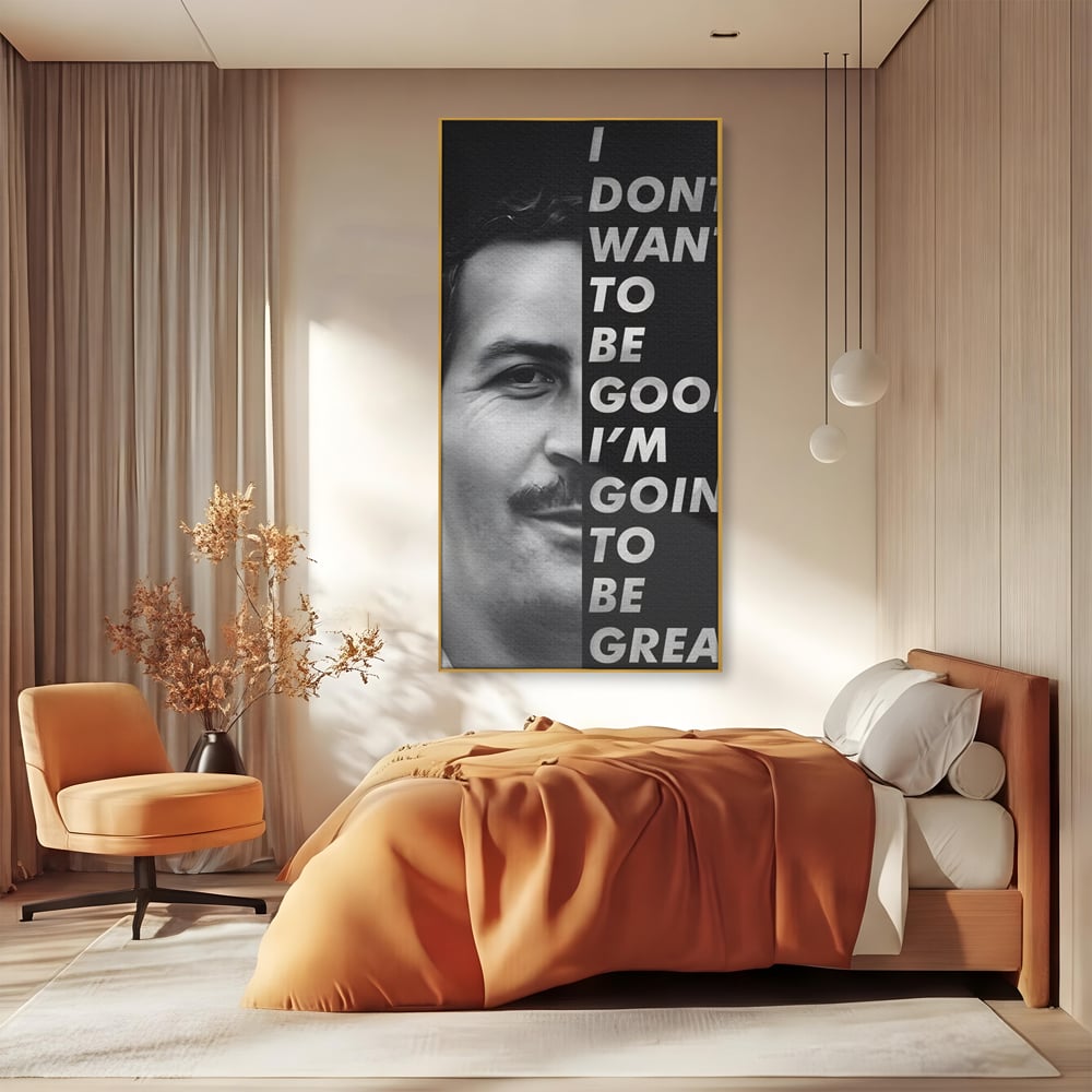 Tablou Canvas Premium LuxCanva® B1051, Pablo Escobar , Birou, Columbia, Baron, Escobar, Culori Vibrante