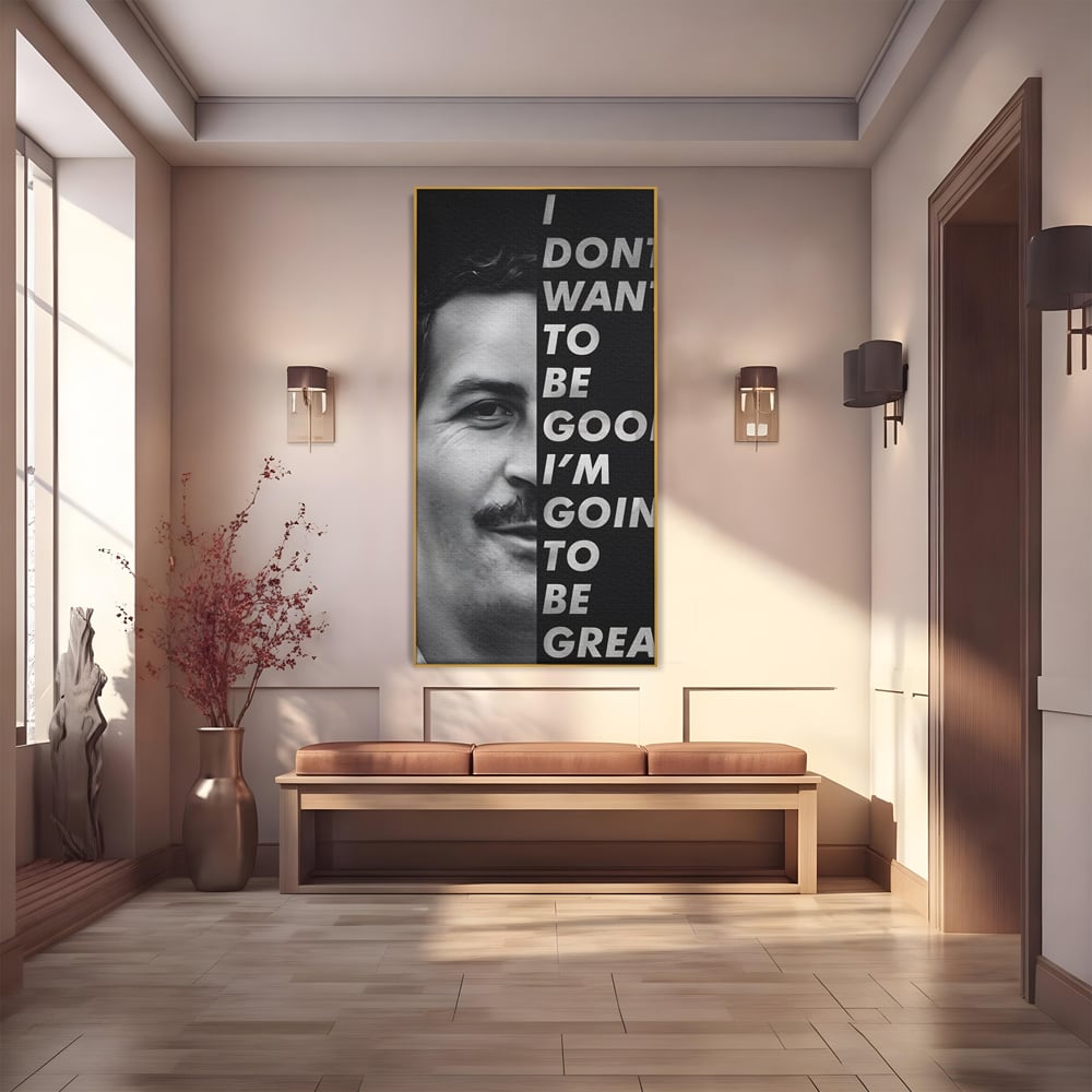Tablou Canvas Premium LuxCanva® B1051, Pablo Escobar , Birou, Columbia, Baron, Escobar, Culori Vibrante