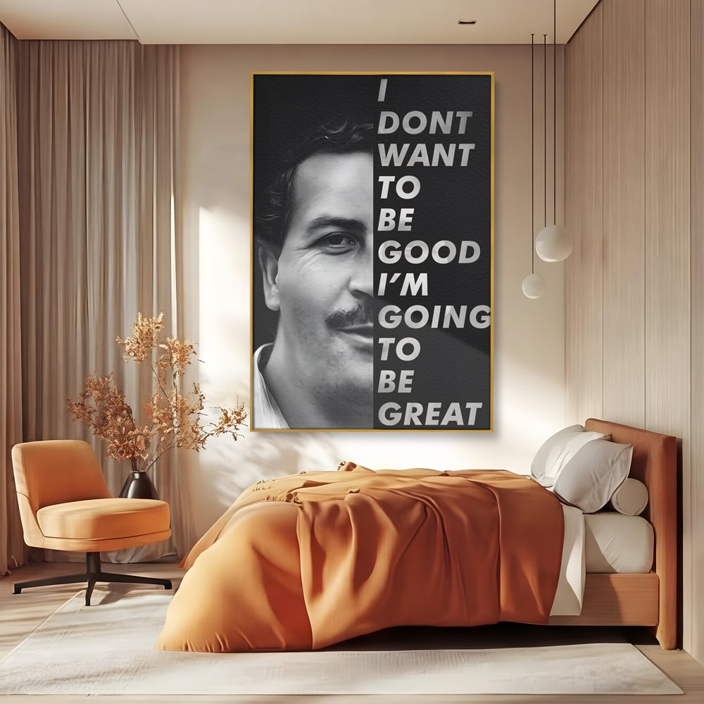 Tablou Canvas Premium LuxCanva® B1051, Pablo Escobar , Birou, Columbia, Baron, Escobar, Culori Vibrante