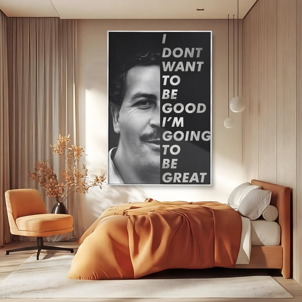 Tablou Canvas Premium LuxCanva® B1051, Pablo Escobar , Birou, Columbia, Baron, Escobar, Culori Vibrante