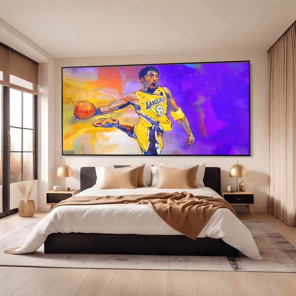 Tablou Canvas Premium LuxCanva® B1052, Kobe Bryant , Camera copii, Lakers, Baschetbalist, American, NBA, Culori Vibrante
