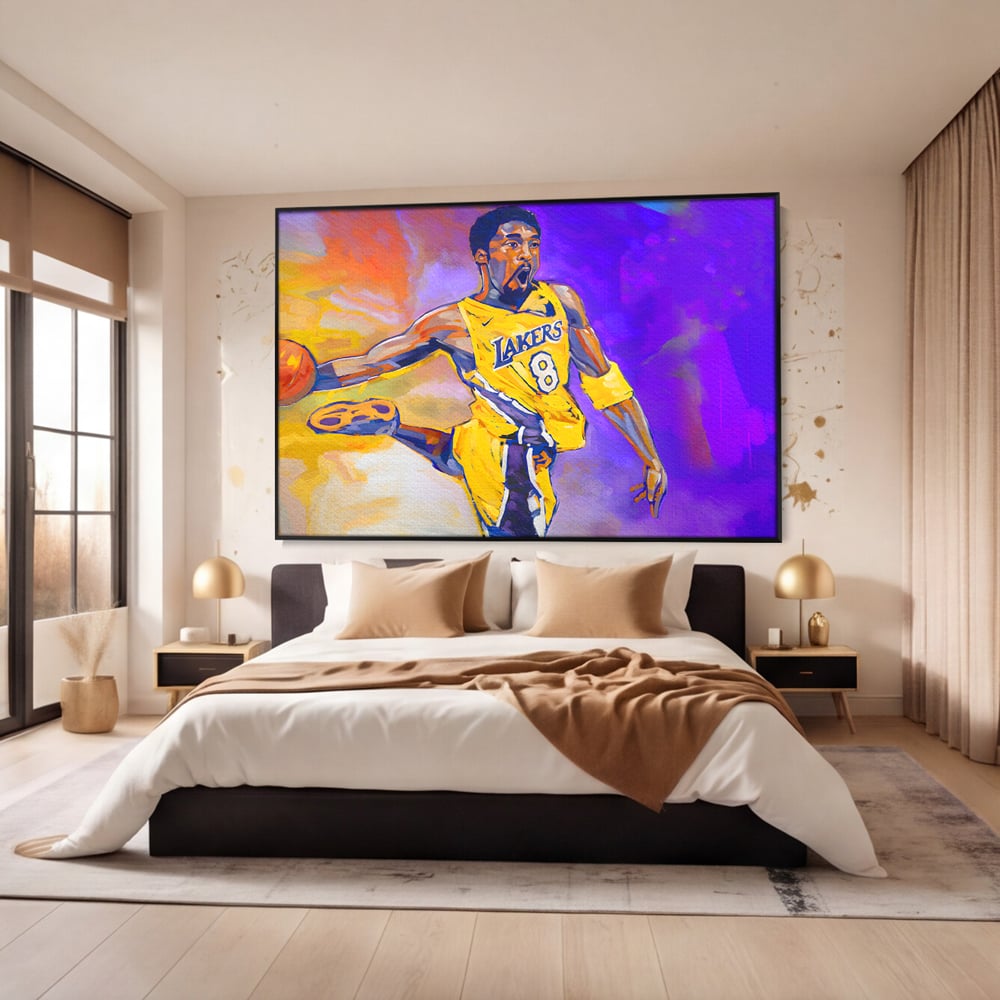 Tablou Canvas Premium LuxCanva® B1052, Kobe Bryant , Camera copii, Lakers, Baschetbalist, American, NBA, Culori Vibrante