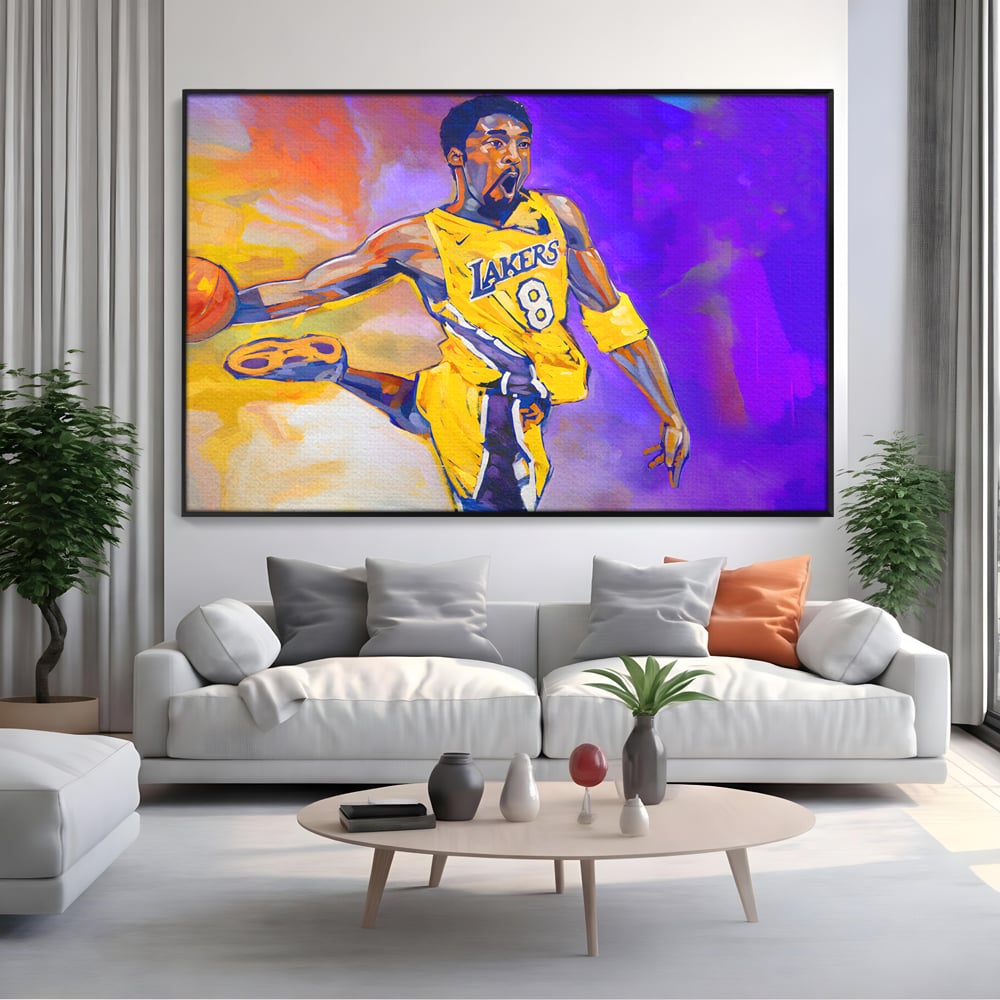 Tablou Canvas Premium LuxCanva® B1052, Kobe Bryant , Camera copii, Lakers, Baschetbalist, American, NBA, Culori Vibrante