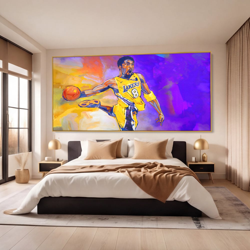 Tablou Canvas Premium LuxCanva® B1052, Kobe Bryant , Camera copii, Lakers, Baschetbalist, American, NBA, Culori Vibrante