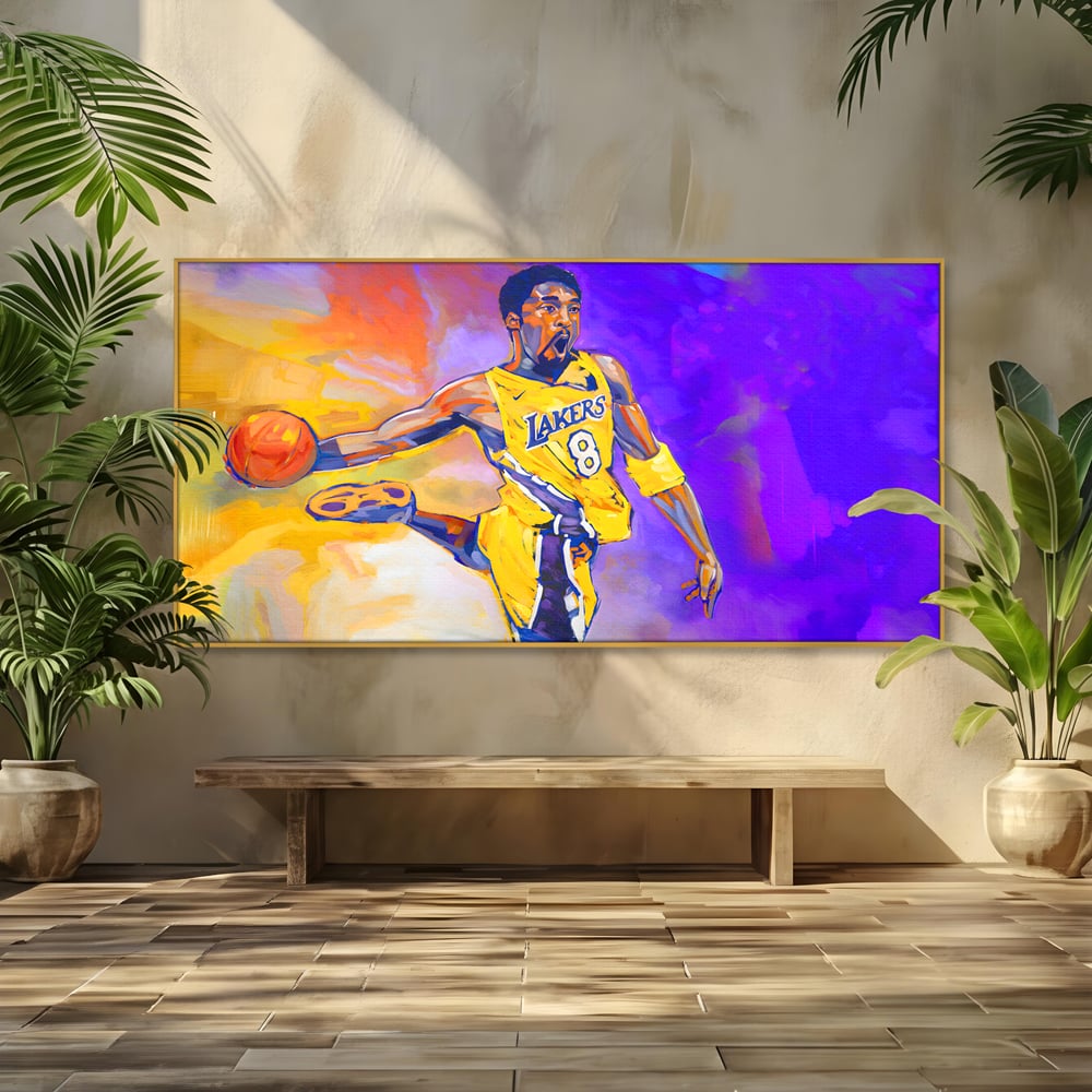 Tablou Canvas Premium LuxCanva® B1052, Kobe Bryant , Camera copii, Lakers, Baschetbalist, American, NBA, Culori Vibrante