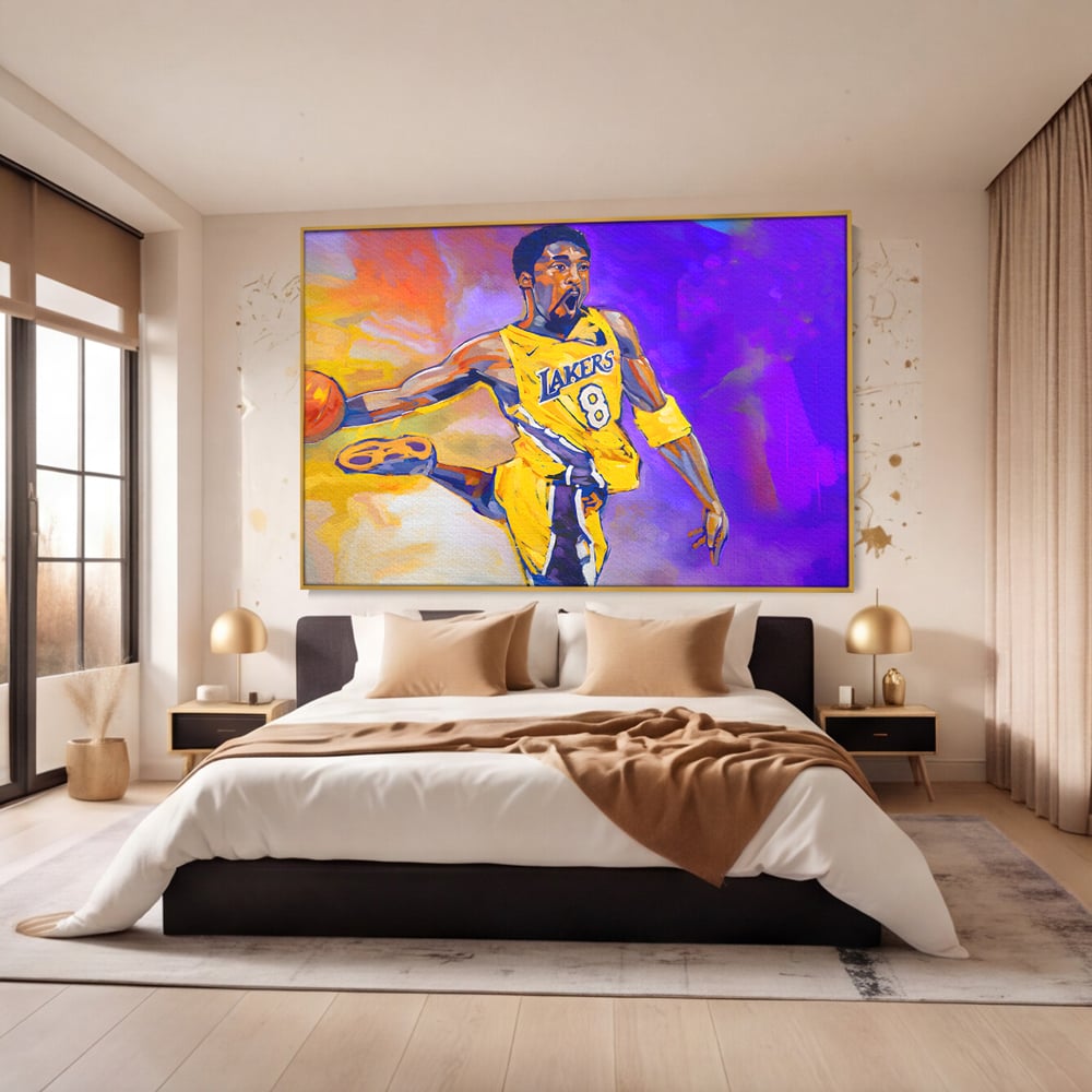 Tablou Canvas Premium LuxCanva® B1052, Kobe Bryant , Camera copii, Lakers, Baschetbalist, American, NBA, Culori Vibrante