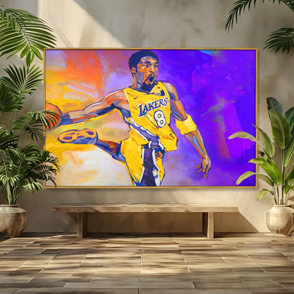 Tablou Canvas Premium LuxCanva® B1052, Kobe Bryant , Camera copii, Lakers, Baschetbalist, American, NBA, Culori Vibrante