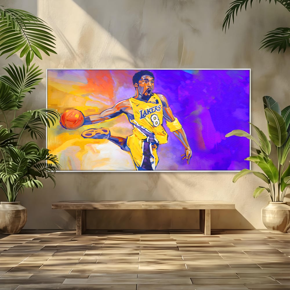 Tablou Canvas Premium LuxCanva® B1052, Kobe Bryant , Camera copii, Lakers, Baschetbalist, American, NBA, Culori Vibrante