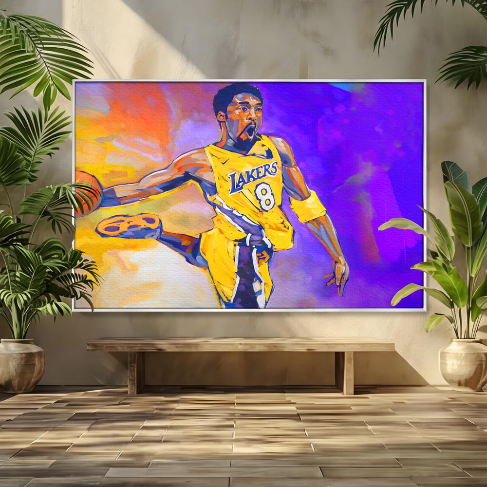 Tablou Canvas Premium LuxCanva® B1052, Kobe Bryant , Camera copii, Lakers, Baschetbalist, American, NBA, Culori Vibrante