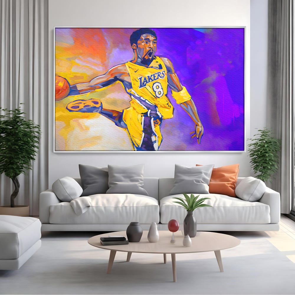 Tablou Canvas Premium LuxCanva® B1052, Kobe Bryant , Camera copii, Lakers, Baschetbalist, American, NBA, Culori Vibrante