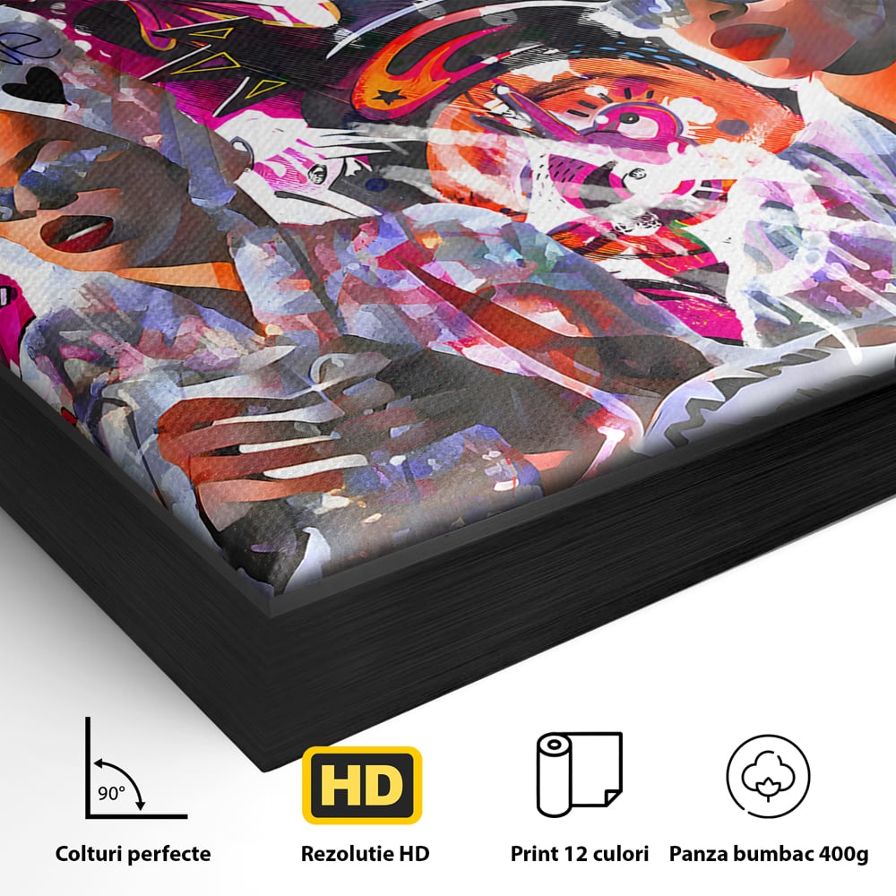 Tablou Canvas Premium LuxCanva® B1053, Life Is Art , Living, Fashion, Louis Vuitton, Beauty, Culori Vibrante