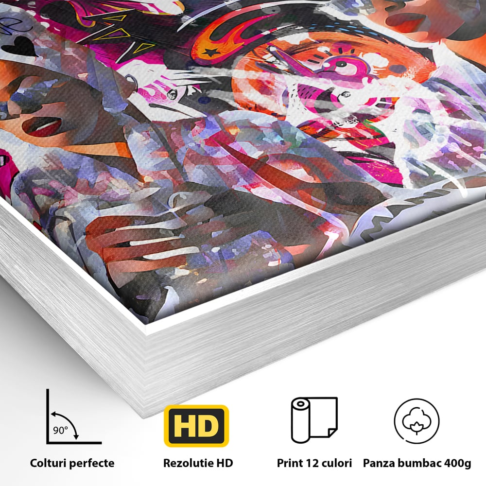 Tablou Canvas Premium LuxCanva® B1053, Life Is Art , Living, Fashion, Louis Vuitton, Beauty, Culori Vibrante