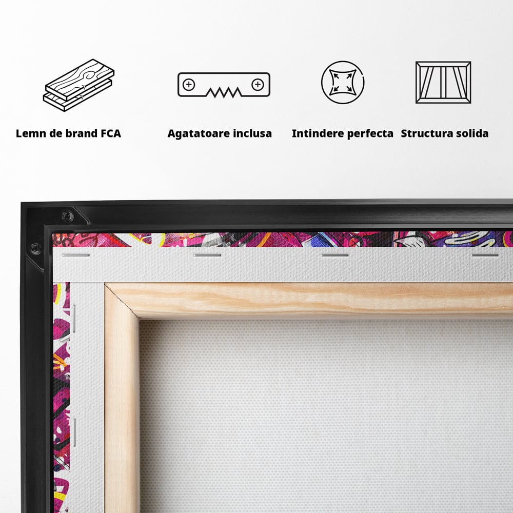 Tablou Canvas Premium LuxCanva® B1053, Life Is Art , Living, Fashion, Louis Vuitton, Beauty, Culori Vibrante