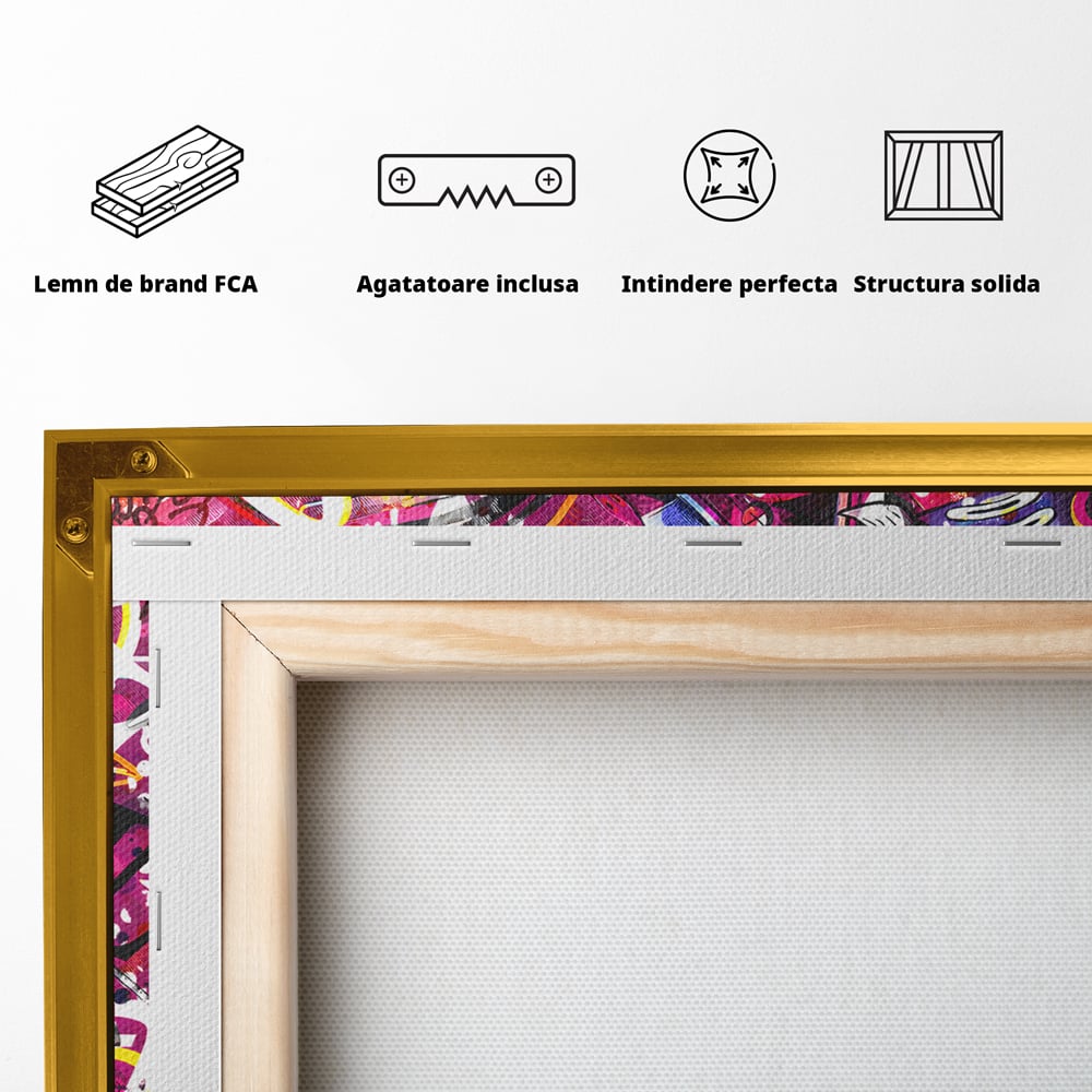 Tablou Canvas Premium LuxCanva® B1053, Life Is Art , Living, Fashion, Louis Vuitton, Beauty, Culori Vibrante