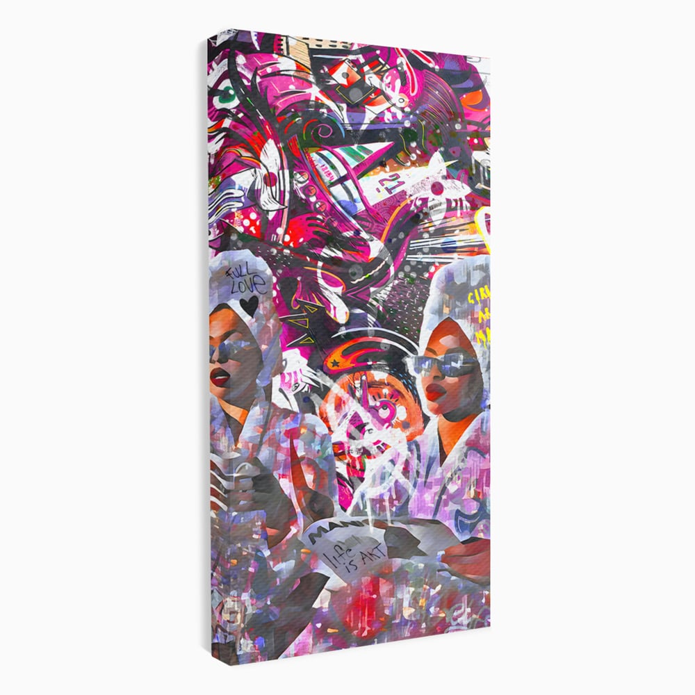 Tablou Canvas Premium LuxCanva® B1053, Life Is Art , Living, Fashion, Louis Vuitton, Beauty, Culori Vibrante