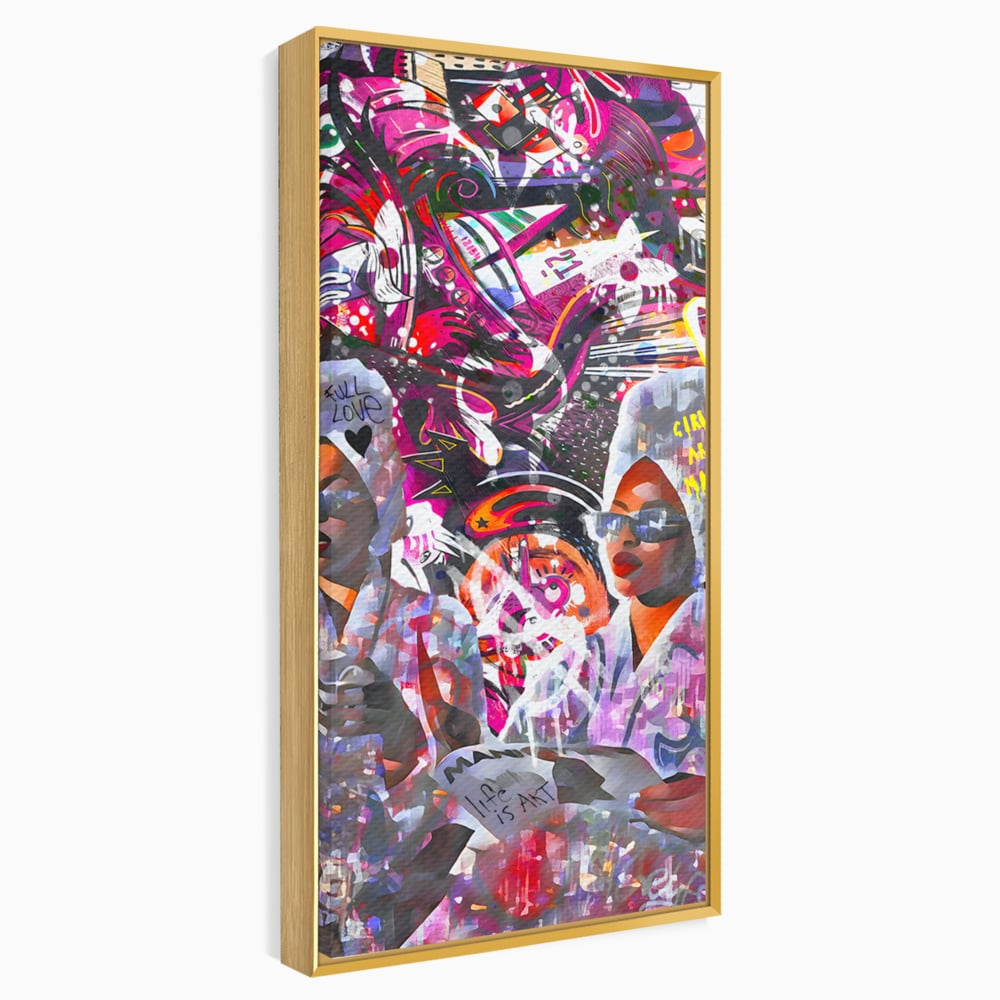 Tablou Canvas Premium LuxCanva® B1053, Life Is Art , Living, Fashion, Louis Vuitton, Beauty, Culori Vibrante