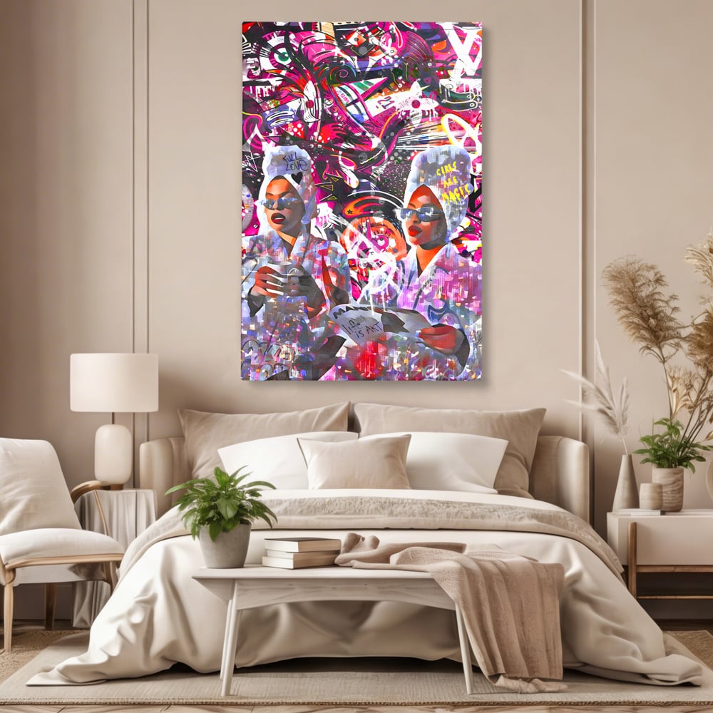 Tablou Canvas Premium LuxCanva® B1053, Life Is Art , Living, Fashion, Louis Vuitton, Beauty, Culori Vibrante