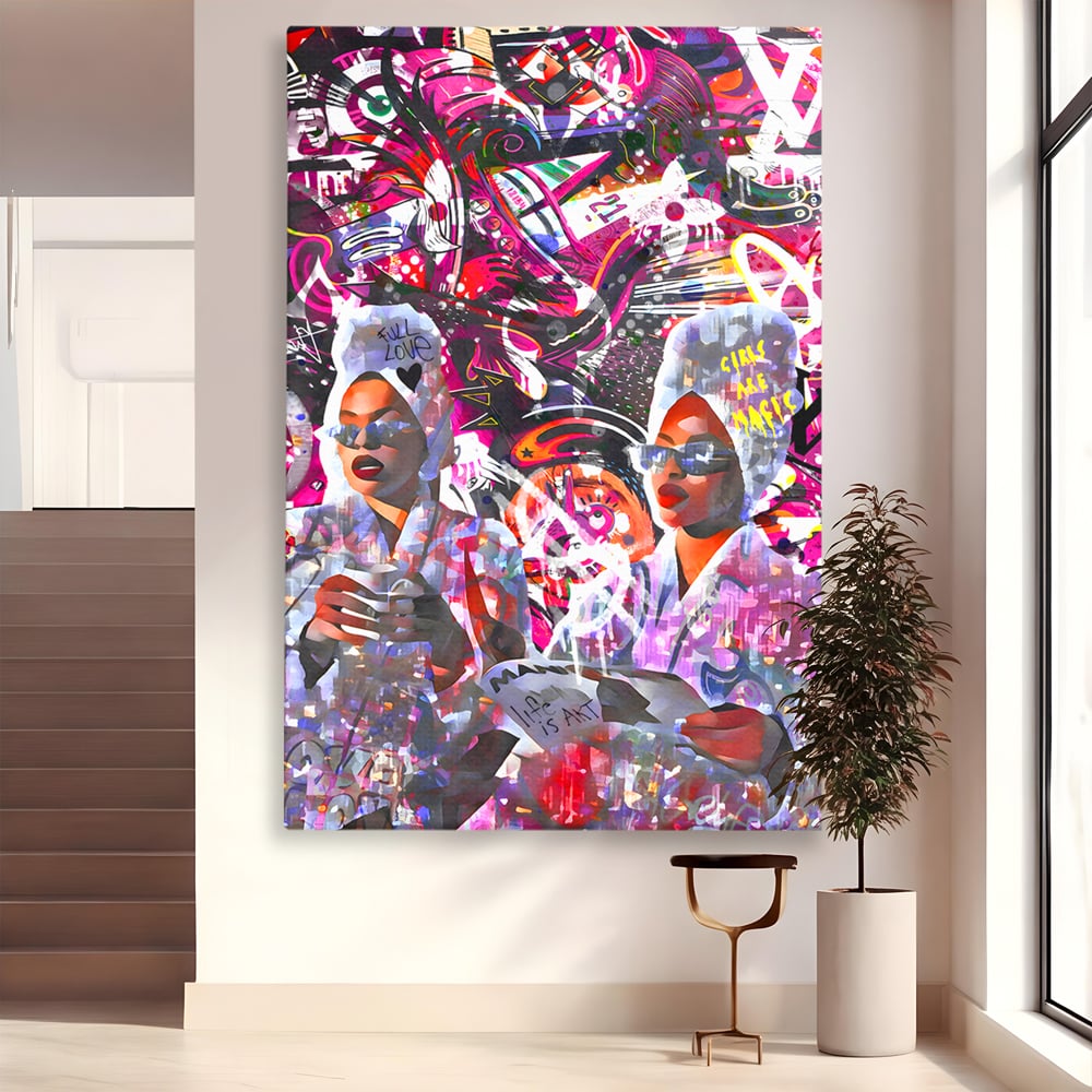 Tablou Canvas Premium LuxCanva® B1053, Life Is Art , Living, Fashion, Louis Vuitton, Beauty, Culori Vibrante