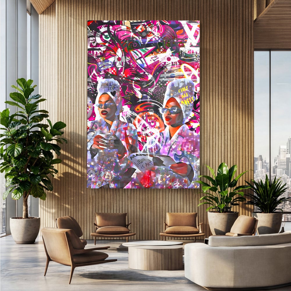 Tablou Canvas Premium LuxCanva® B1053, Life Is Art , Living, Fashion, Louis Vuitton, Beauty, Culori Vibrante