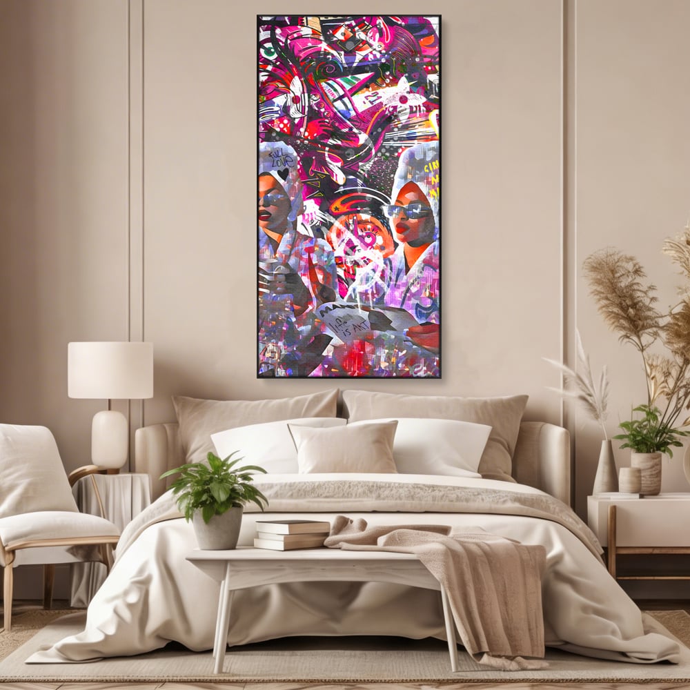 Tablou Canvas Premium LuxCanva® B1053, Life Is Art , Living, Fashion, Louis Vuitton, Beauty, Culori Vibrante