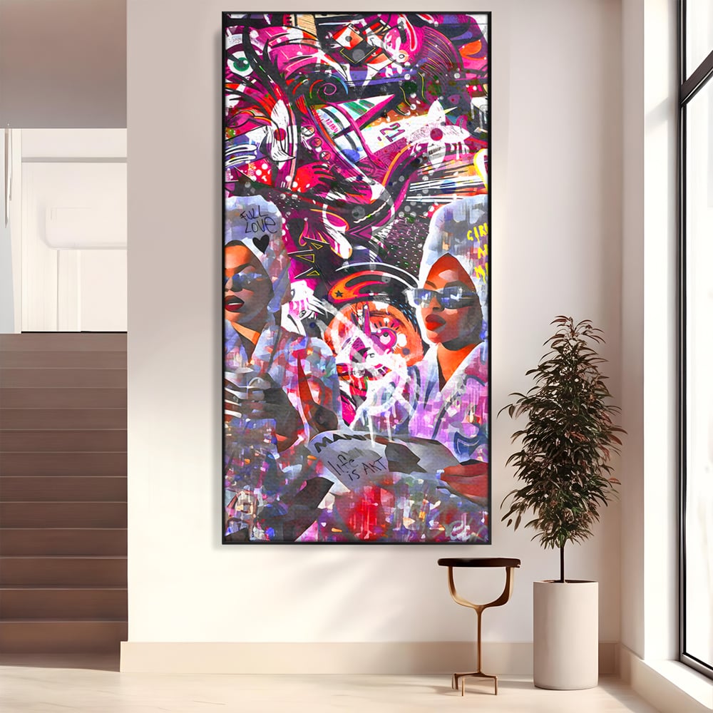 Tablou Canvas Premium LuxCanva® B1053, Life Is Art , Living, Fashion, Louis Vuitton, Beauty, Culori Vibrante