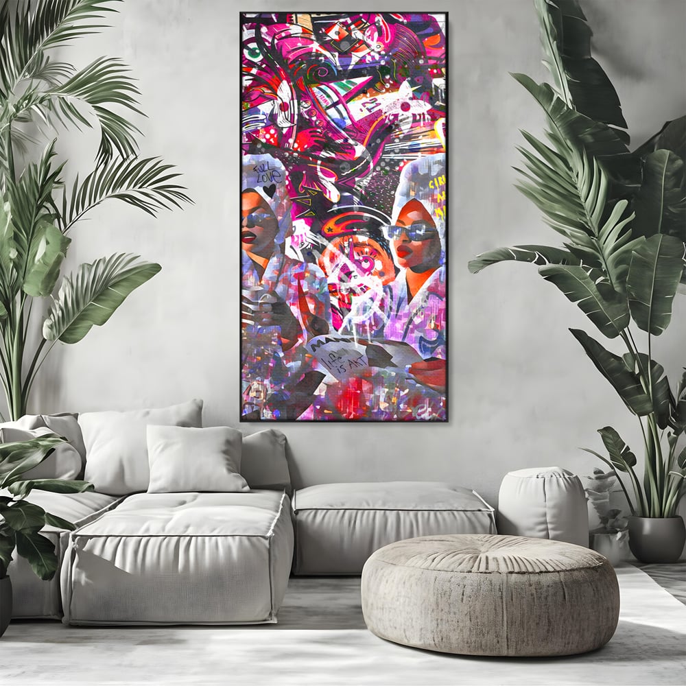 Tablou Canvas Premium LuxCanva® B1053, Life Is Art , Living, Fashion, Louis Vuitton, Beauty, Culori Vibrante