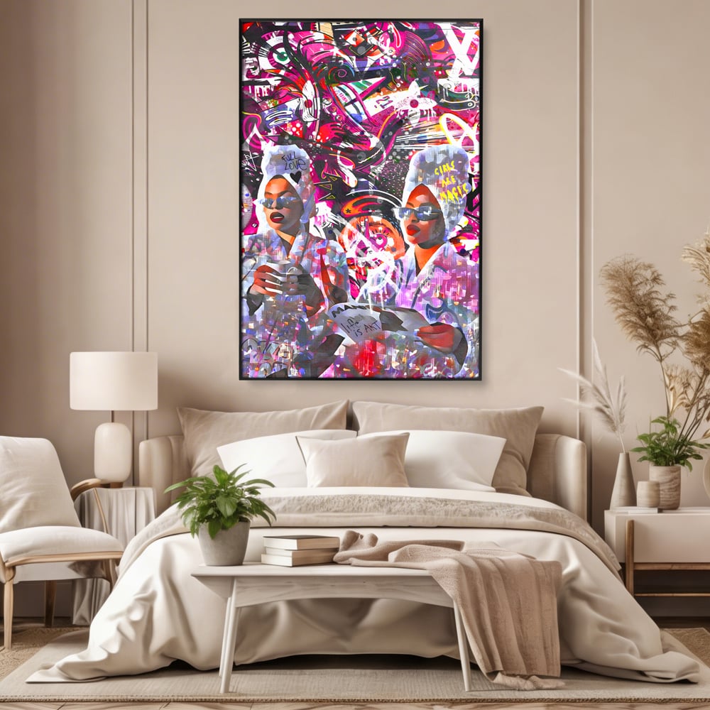 Tablou Canvas Premium LuxCanva® B1053, Life Is Art , Living, Fashion, Louis Vuitton, Beauty, Culori Vibrante