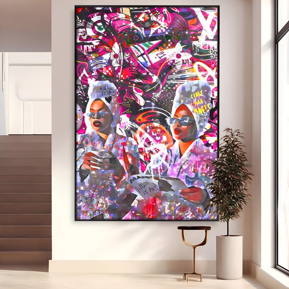 Tablou Canvas Premium LuxCanva® B1053, Life Is Art , Living, Fashion, Louis Vuitton, Beauty, Culori Vibrante
