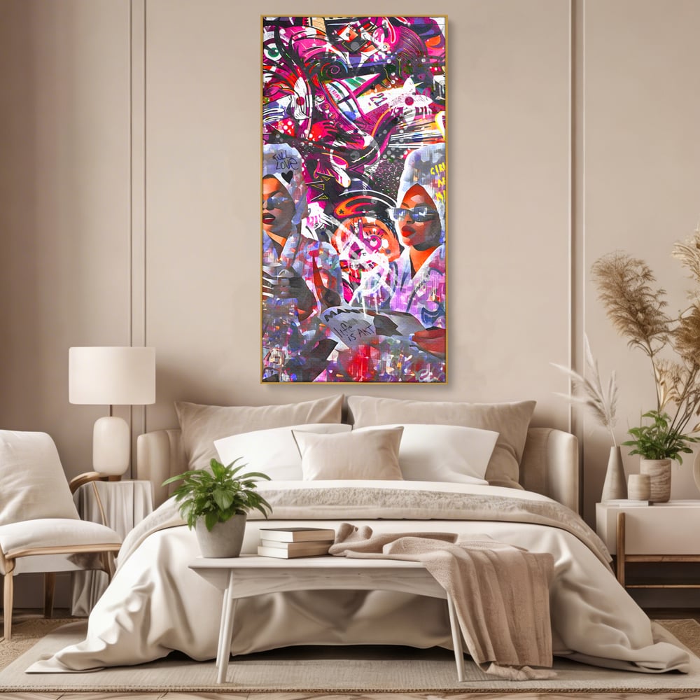 Tablou Canvas Premium LuxCanva® B1053, Life Is Art , Living, Fashion, Louis Vuitton, Beauty, Culori Vibrante