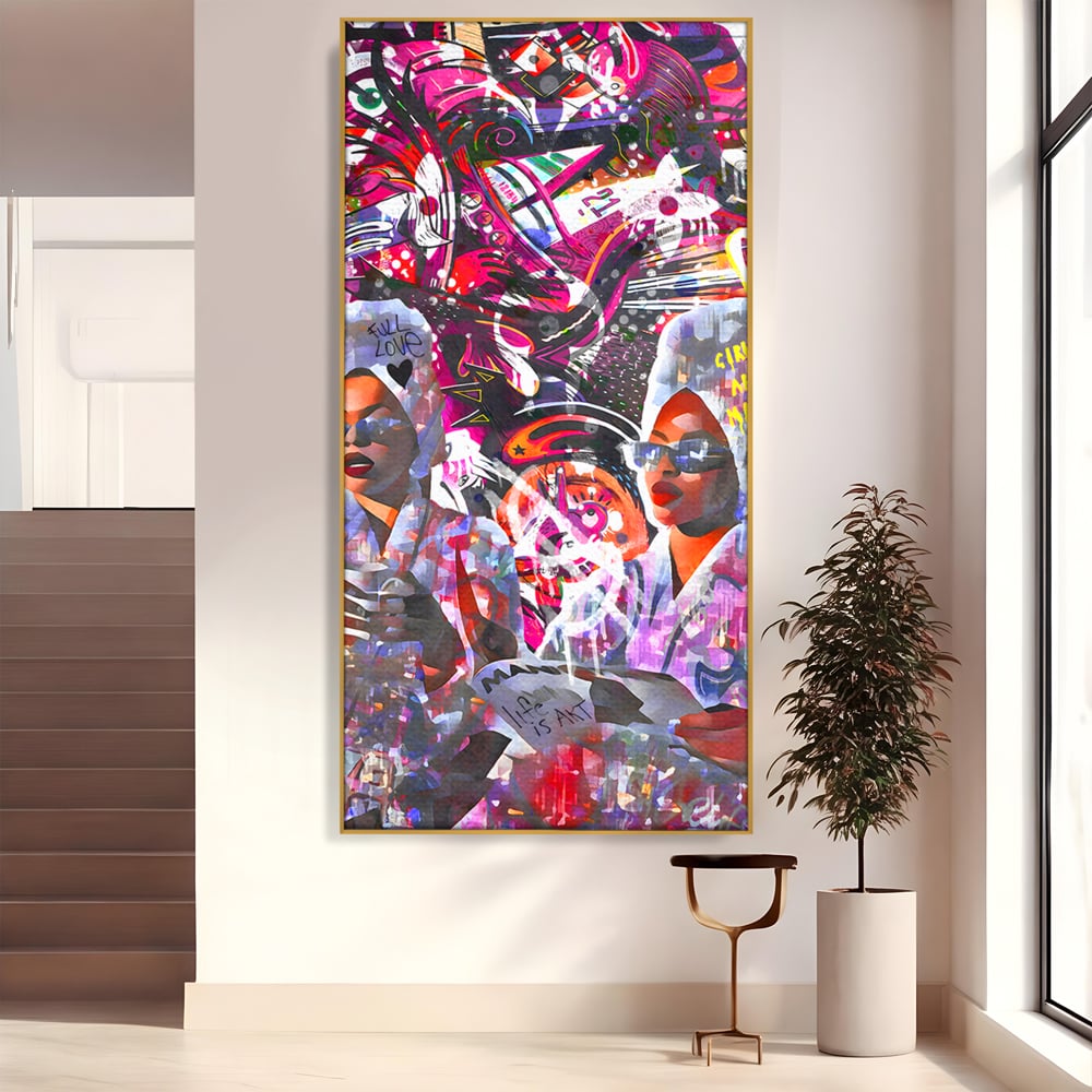 Tablou Canvas Premium LuxCanva® B1053, Life Is Art , Living, Fashion, Louis Vuitton, Beauty, Culori Vibrante