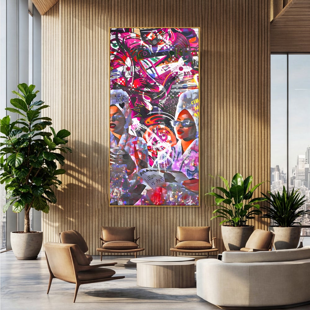 Tablou Canvas Premium LuxCanva® B1053, Life Is Art , Living, Fashion, Louis Vuitton, Beauty, Culori Vibrante