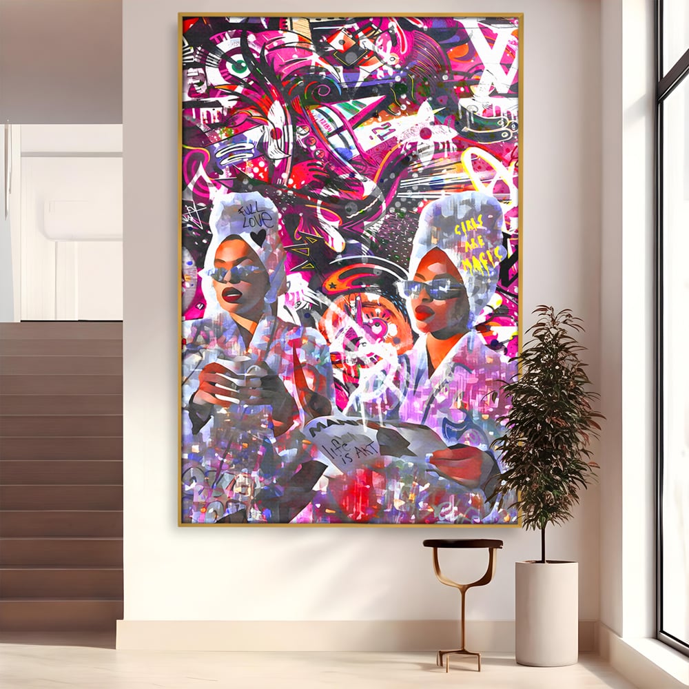 Tablou Canvas Premium LuxCanva® B1053, Life Is Art , Living, Fashion, Louis Vuitton, Beauty, Culori Vibrante