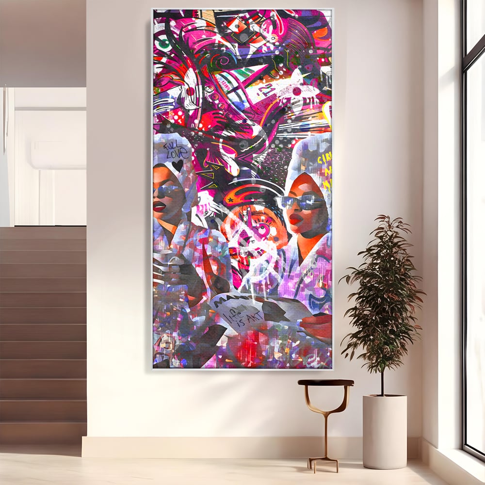 Tablou Canvas Premium LuxCanva® B1053, Life Is Art , Living, Fashion, Louis Vuitton, Beauty, Culori Vibrante
