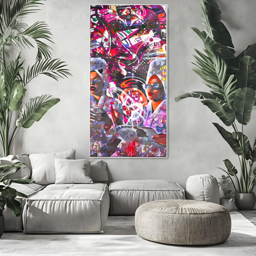 Tablou Canvas Premium LuxCanva® B1053, Life Is Art , Living, Fashion, Louis Vuitton, Beauty, Culori Vibrante