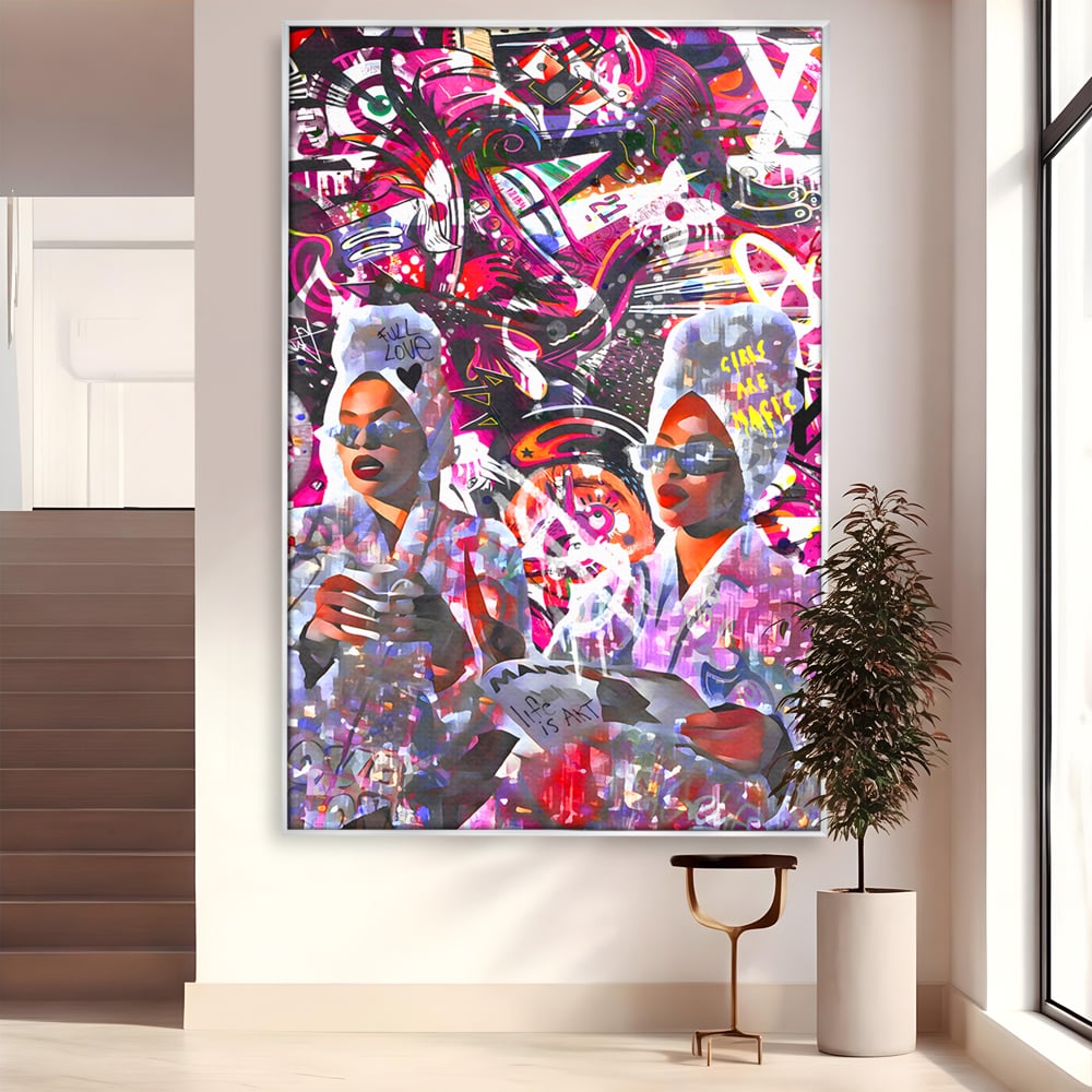 Tablou Canvas Premium LuxCanva® B1053, Life Is Art , Living, Fashion, Louis Vuitton, Beauty, Culori Vibrante