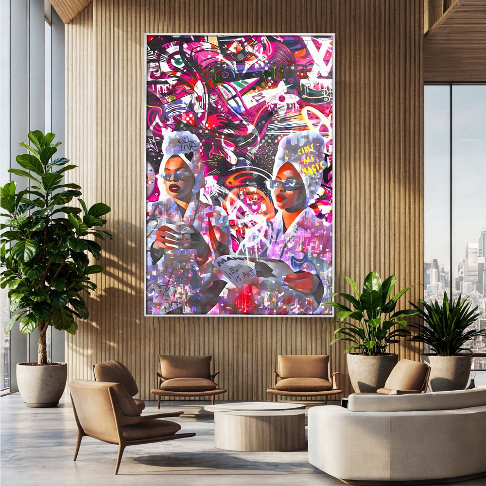 Tablou Canvas Premium LuxCanva® B1053, Life Is Art , Living, Fashion, Louis Vuitton, Beauty, Culori Vibrante