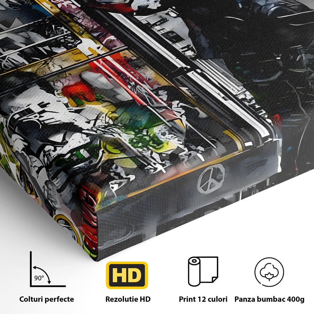 Tablou Canvas Premium LuxCanva® B1054, Calator prin oras , Decorativ, Living, Calator, San Francisco, Oras, Culori Vibrante