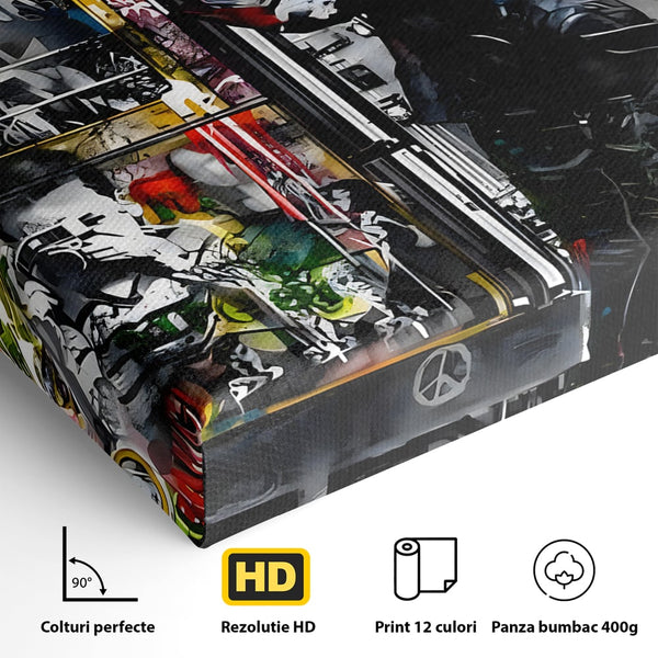 Tablou Canvas Premium LuxCanva® B1054, Calator prin oras , Decorativ, Living, Calator, San Francisco, Oras, Culori Vibrante