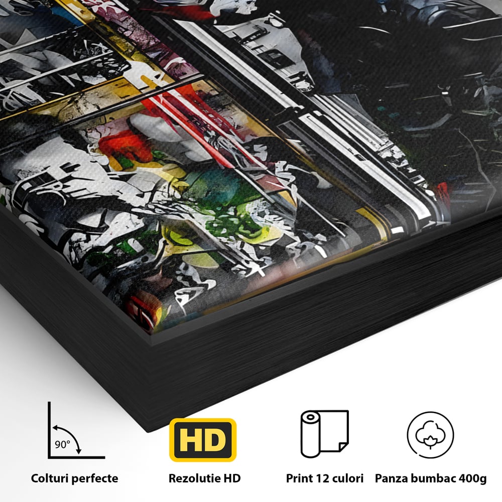 Tablou Canvas Premium LuxCanva® B1054, Calator prin oras , Decorativ, Living, Calator, San Francisco, Oras, Culori Vibrante