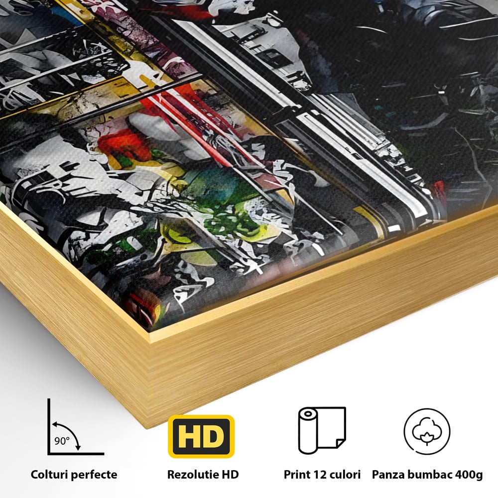 Tablou Canvas Premium LuxCanva® B1054, Calator prin oras , Decorativ, Living, Calator, San Francisco, Oras, Culori Vibrante