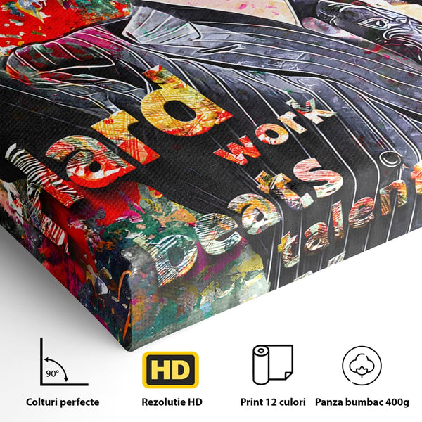 Tablou Canvas Premium LuxCanva® B1055, The Wolf of Wall Street , Decorativ, Living, Film, Bursa, Oscar, DiCaprio, Motivational, Culori Vibrante