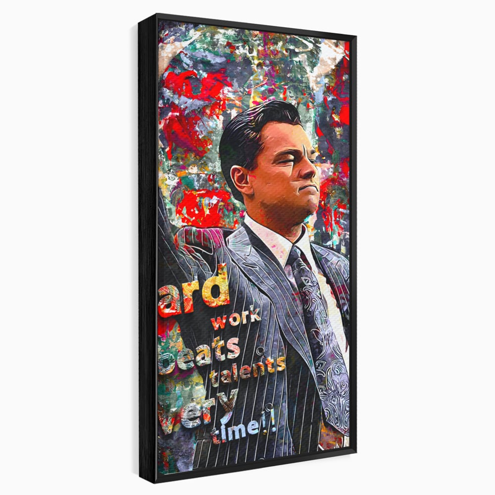 Tablou Canvas Premium LuxCanva® B1055, The Wolf of Wall Street , Decorativ, Living, Film, Bursa, Oscar, DiCaprio, Motivational, Culori Vibrante