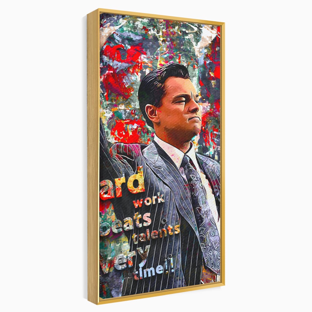 Tablou Canvas Premium LuxCanva® B1055, The Wolf of Wall Street , Decorativ, Living, Film, Bursa, Oscar, DiCaprio, Motivational, Culori Vibrante